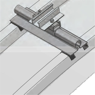 Fissaggio per sistemi di sostegno su coperture industriali