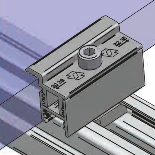 alluminio estruso grezzo, AL6060-T5 - SISTEMA OMINI FIX